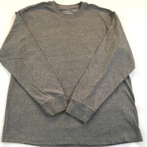 Eddie Bauer Gray Charcoal Heather Long Sleeve T-Shirt Large
